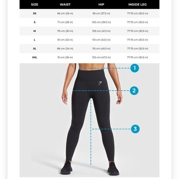 Gymshark black flex leggings size xs - Picture 5 of 5